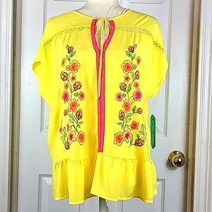 Pioneer Women Embroidered Blouse NWT